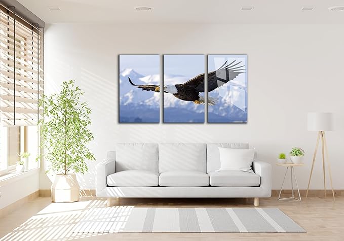 SpiritualHands Eagle Printed Tempered Glass Wall Art Painting - Image 7