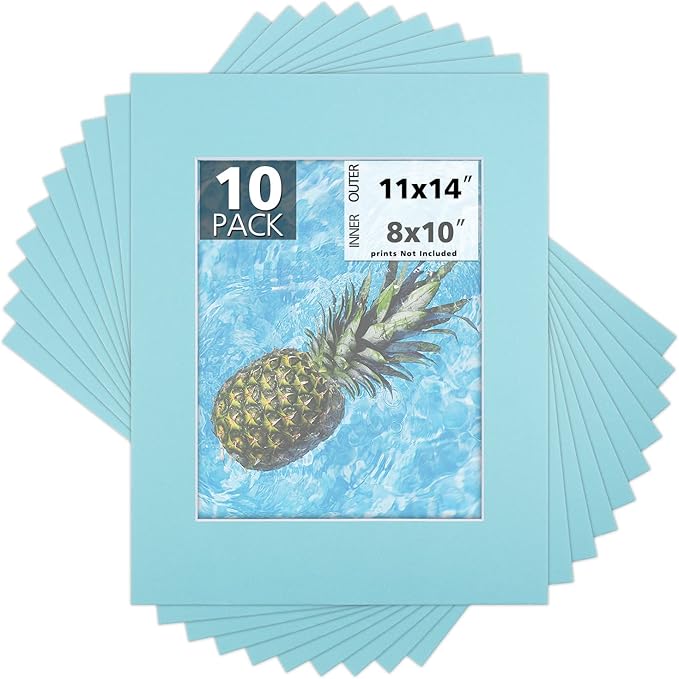 Mat Board Center, 11x14 for 8x10 Deep Blue Color Mats by MatBoardCenter