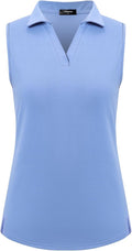 Womens Sleeveless V Neck Golf Polo Shirts