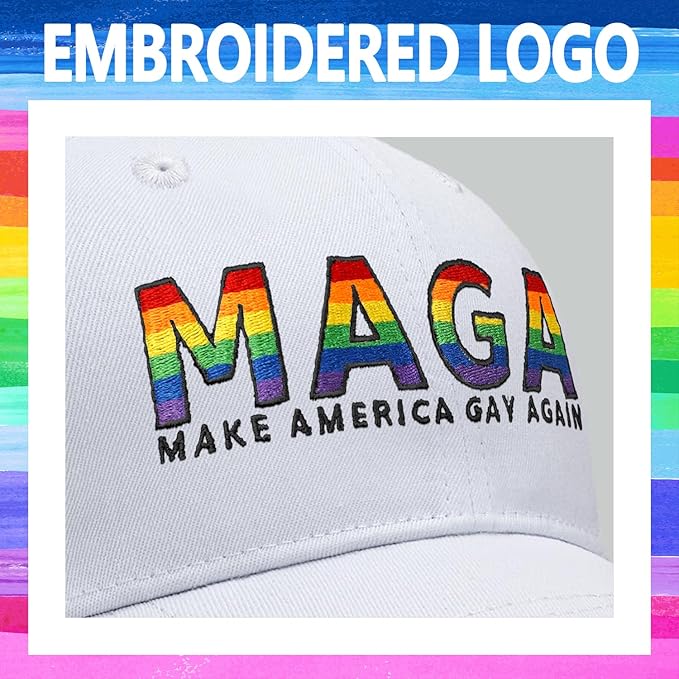 Gay Pride Rainbow Trucker Hat for Men and Women LGBT Embroidered Adjustable Washable LGBTQ Baseball Cap Gifts