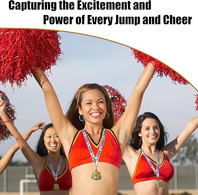 Ecation Medals with Neck Ribbons Soccer Awards Medals Baseball Team Awards Softball T-Ball Flag Football Trophy for Kids Sports Competitions Celebration Gift