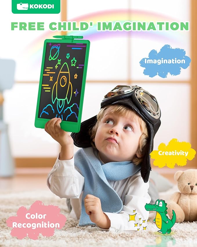 KOKODI LCD Writing Tablet, 10 Inch Colorful Toddler Doodle Board Drawing Tablet - Image 5