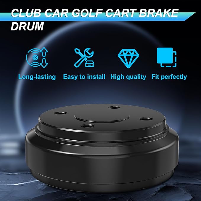 Club Car Brake Drums, Golf Cart Brake Hubs for Club Car DS(1995-UP) &Precedent (2004-UP) Gas&Electric Golf Cart Models, OEM# 101791101, 2PCS