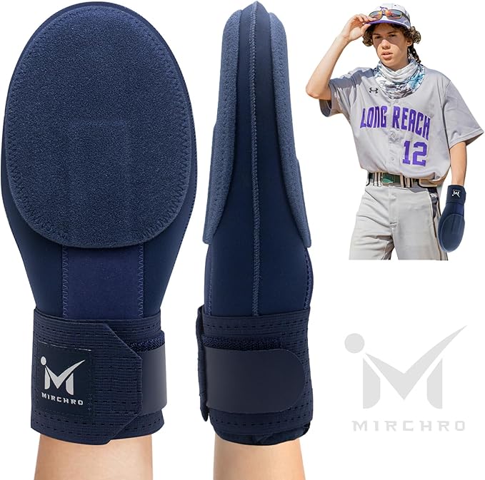 Baseball Sliding Mitt, Youth Ages 6-12 & Teens Adults 12+, Sliding Glove Hand Guard for Baserunning, Hard Shell Ambidextrous Left/Right, Baseball/Softball Compatible, Drip Style