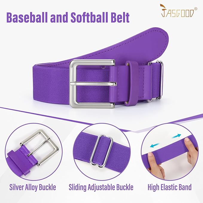Baseball Socks and Belt for Youth Adult Softball Socks Combo Elastic Waist Belt for Men Kids Boys Girls Women JASGOOD