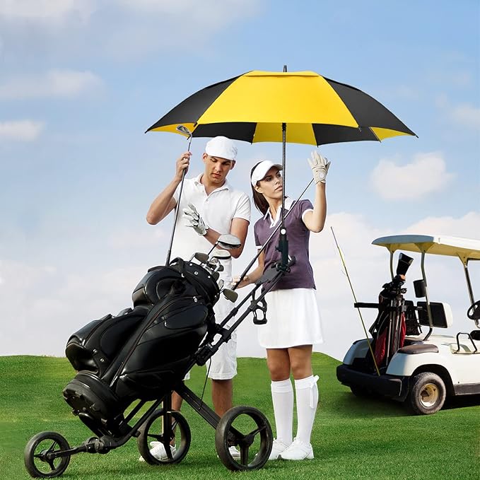 ZOMAKE Golf Umbrella Windproof, Extra Large Oversized Heavy Duty Double Canopy for Rain, Sports Games & Push Cart(51/54/62/68/72Inch)
