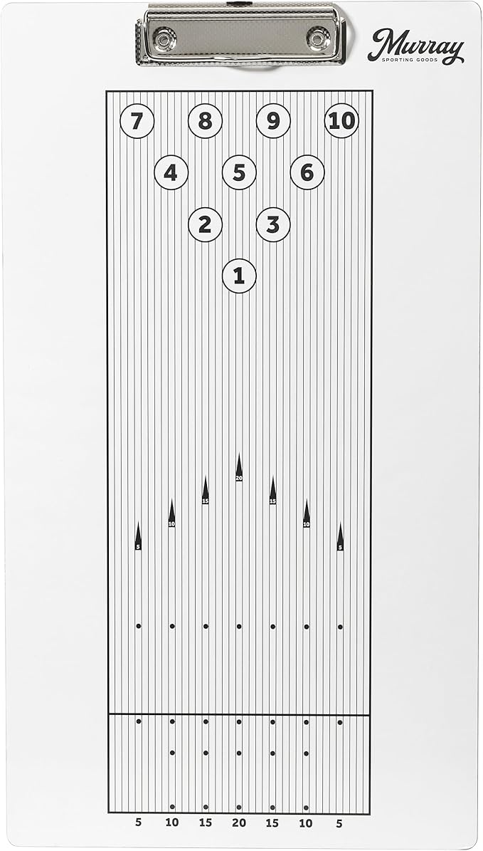 Murray Sporting Goods Dry Erase Coaches Clipboard | Double-Sided Dry Erase White Board