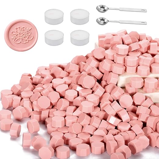 Yoption 360Pcs Dusty Pink Sealing Wax Beads, Sealing Wax Kit by Yoption