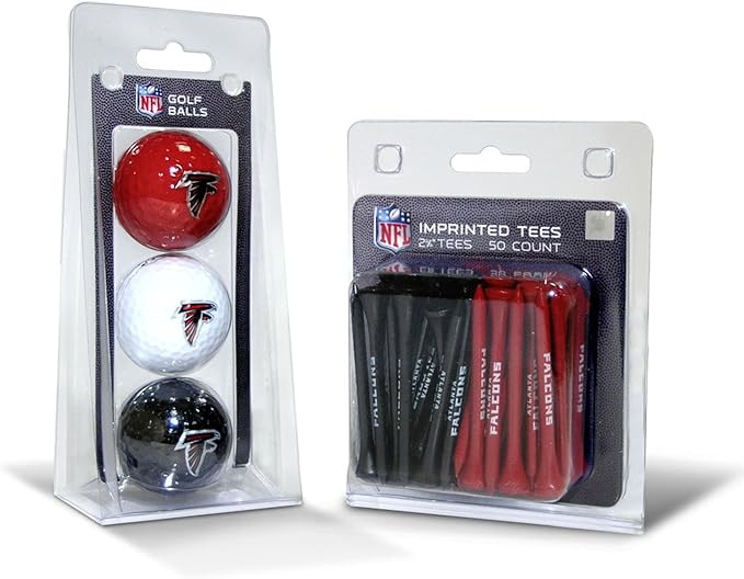 Team Golf NFL Kansas City Chiefs 3 Golf Balls and 50 Golf Tees Logo Imprinted Golf Balls (3 Count) & 2-3/4" Regulation Golf Tees (50 Count), Multi Colored