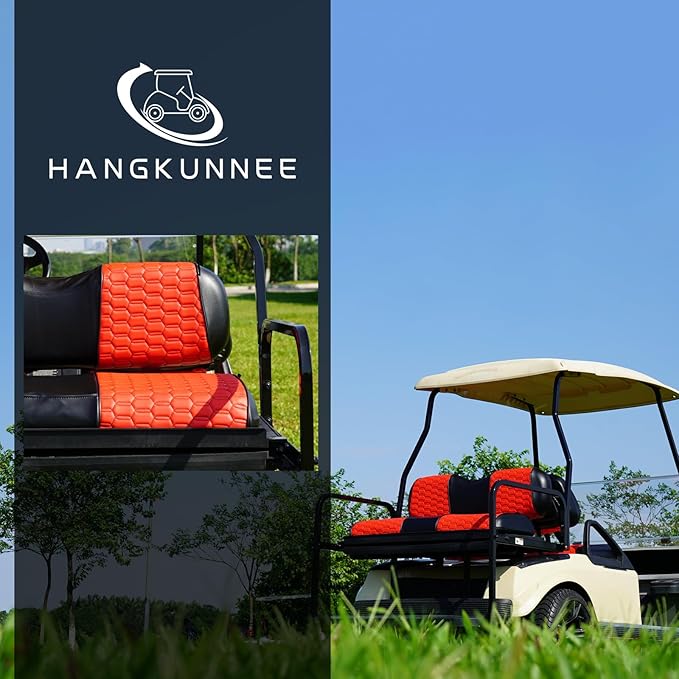 Golf Cart Seat Covers for EZGO TXT Club Car DS Gas or Electric OEM Regular Seat Cushion, No Staple, Golf Cart Vinyl Replacement Seat Cover