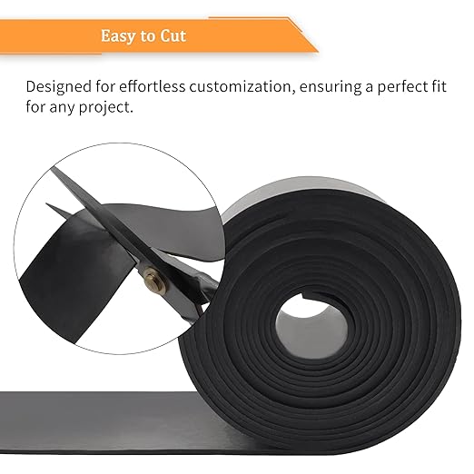 DOBTIM Neoprene Rubber Strips 1/8" Thick X 2" Wide X 10'Long, Solid Rubber - Image 4