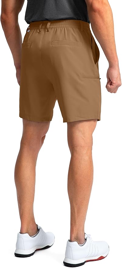 Pinkbomb Men's Golf Shorts with 6 Pockets Stretch Quick Dry Hiking Work Dress Shorts for Men