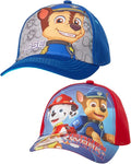 Nickelodeon Boys' Paw Patrol Baseball Cap - 2 Pack Chase, Marshall, Rubble Curved Brim Strap Back Hat (2T-7)