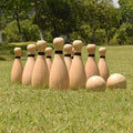 NI-ROU Outdoor Giant Lawn Bowling Games Rubber Wooden Lawn Set Fun Sports Games by Unknown