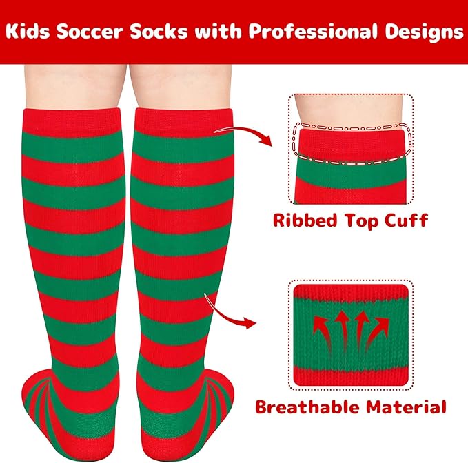 Olreco 1 Pack Toddler Kids Youth Soccer Socks Girls Boys Baseball Socks Youth Knee High Softball Football Accessories Cotton