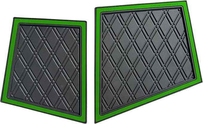 Xtreme MATS Dash Mat Compatible with Yamaha Drive2 Golf Carts - Double Diamond Rubber Liner for Golf Cart Cubbys and Dashes - Fits YAM DR2 Only - Golf Cart Accessory - Green Trim