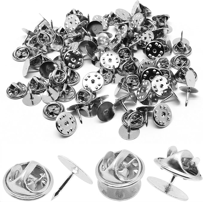 50 Set Pin Backs, Blank Pins Scatter Butterfly Clutch Pin Holder Enamel Pin by YuGtcen