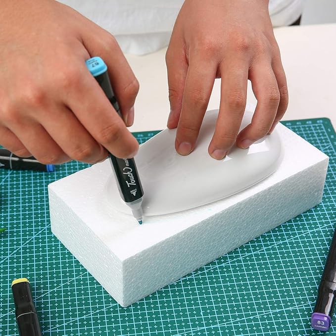 Crafare 8 Pack Craft Foam Blocks 8X4X2 Inch Polystyrene Brick Rectangle - Image 3