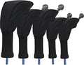 Wood Headcover Golf Club Covers Driver Headcovers Nylon Head Covers Designed to Fit All Woods - 3/4/5/6 Pack/Set Golf Accessories Suitable for Men and Women
