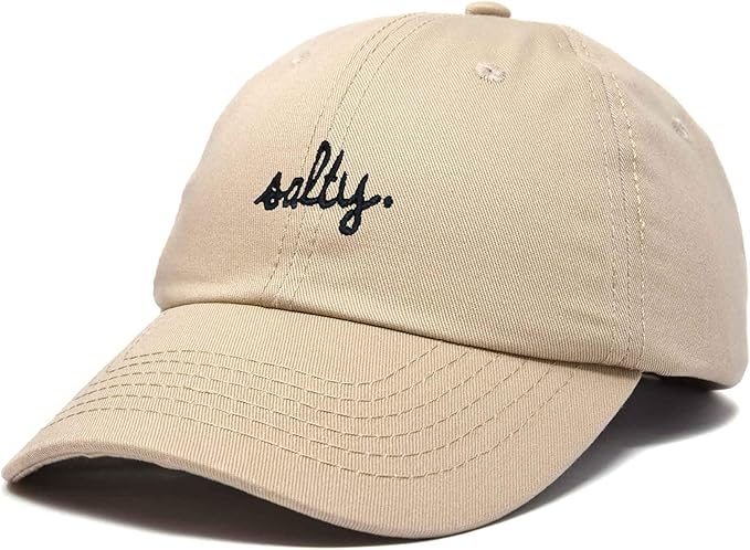 DALIX Salty Embroidered Cotton Beach Baseball Cap Adjustable Dad Hat Womens