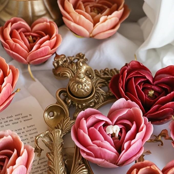 2Pcs Heart Flower Candle Wax molds Silicone Shapes - Image 7