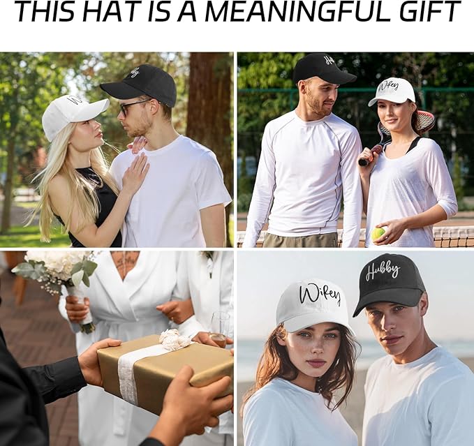 Embroidered Baseball Cap Women Men Engagement Anniversary Honeymoon Wedding Gifts Newlyweds Couples Adjustable Hats