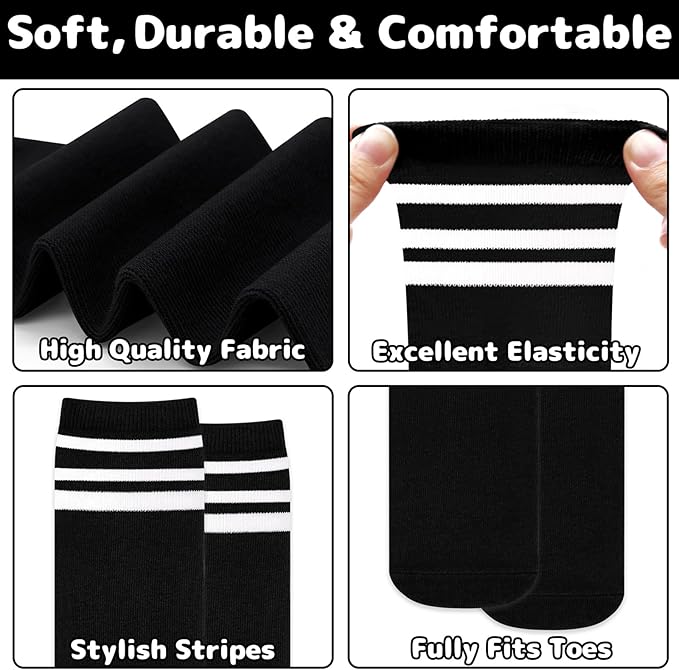Olreco 1 Pack Toddler Kids Youth Soccer Socks Girls Boys Baseball Socks Youth Knee High Softball Football Accessories Cotton