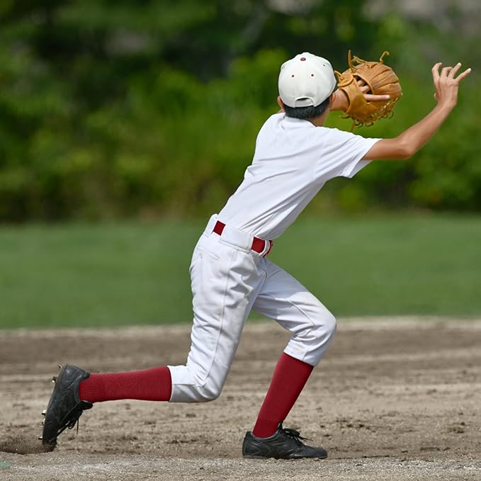 Haysandy Baseball or Softball Sock and Belt Combo Set 3 Football Baseball Socks with Softball Belt for Youth Boys Kids