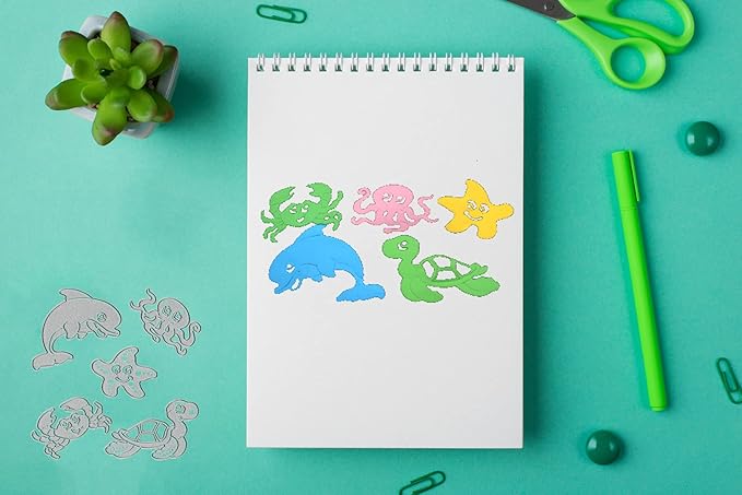 Metal Sea Animals Starfish Dolphin Crab Tortoise Cutting Dies, Ocean Octopus - Image 4