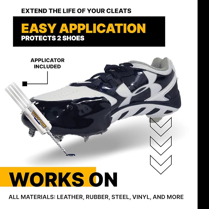 Pro Cleat Saver Adhesive, Softball & Baseball Cleat Cover Toe Protectors Shoes & Cleats - Waterproof Protective Layer & Shoe