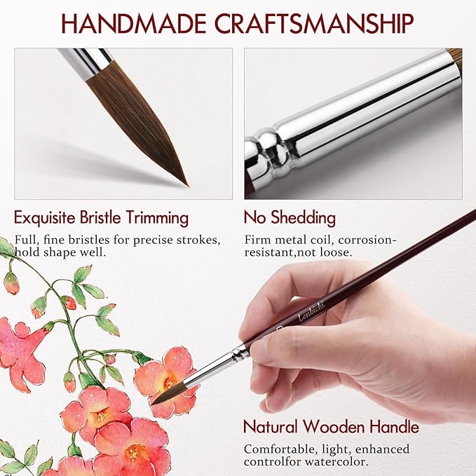 Sable Paint Brushes Professional Watercolor Paintbrushes Set - Image 3