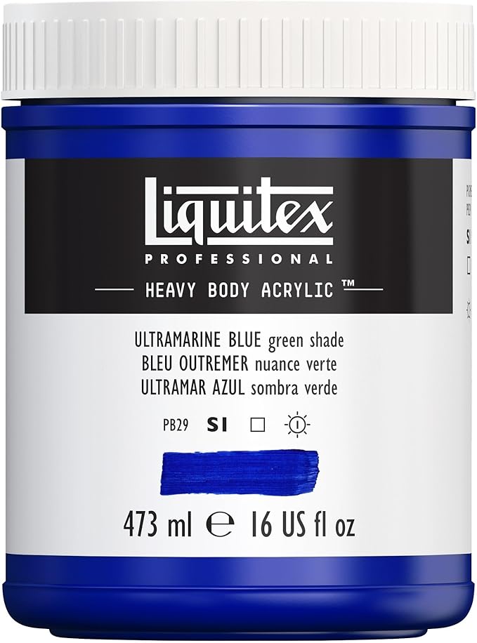 Liquitex Professional Heavy Body Acrylic Paint, 16-oz Pot, Ultramarine Blue by Liquitex