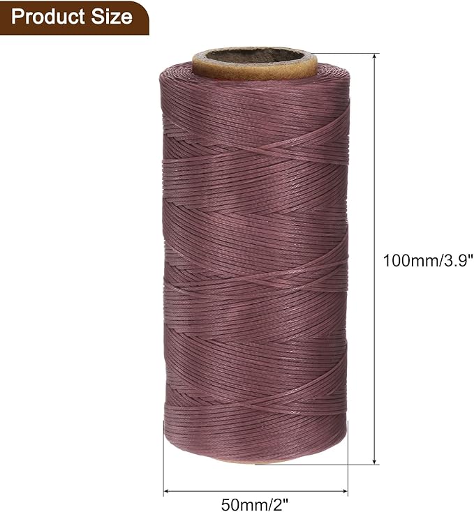 uxcell 150D 0.8mm Flat Waxed Thread 284 Yards Polyester Leather Sewing Waxed - Image 2