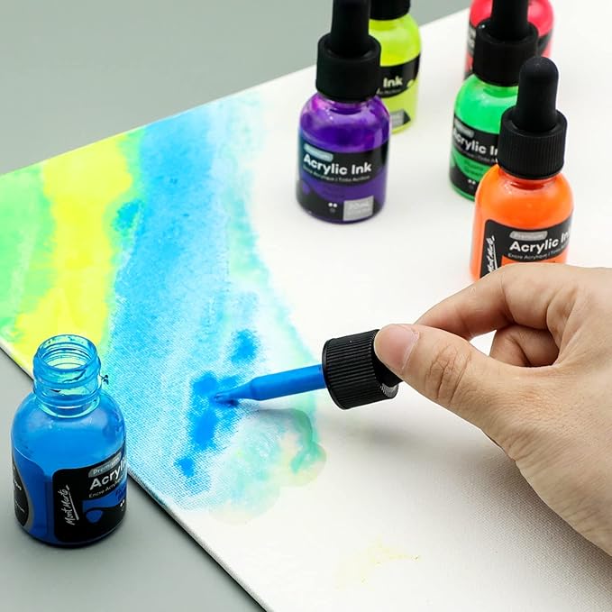 Mont Marte Acrylic Ink Premium 6pc x 20ml, Acrylic Inks - Image 2