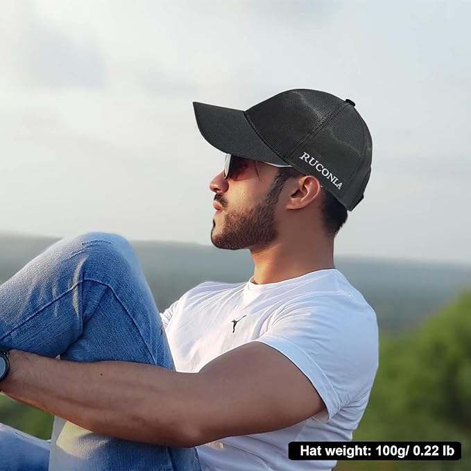 Ruconla Fiber optic cap LED hat with 7 colors luminous glowing EDC baseball hats USB Charging light up caps led crazy cap