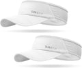 Sukeen 2 Pack Sports Sun Visor Men Women Lightweight Packable Cooling Stretchy Visor Hat for Running, Tennis, Golf