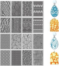 CHGCRAFT 16 Sheets Animal Skin Clay Texture Mat Marble Pattern Polymer Clay by chgcraft