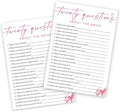 Wedding Shower Games Cards, Twenty Questions About The Bride, Bridal Shower by Wybgno