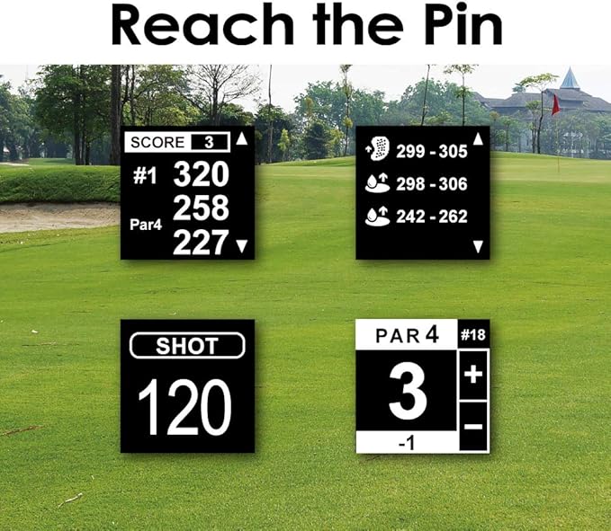 CANMORE TW353 Golf GPS Watch for Men and Women, High Contrast LCD Display, Free Update Over 41,000 Preloaded Courses Worldwide, Lightweight Essential Golf Accessory for Golfers, Turquoise/Gray