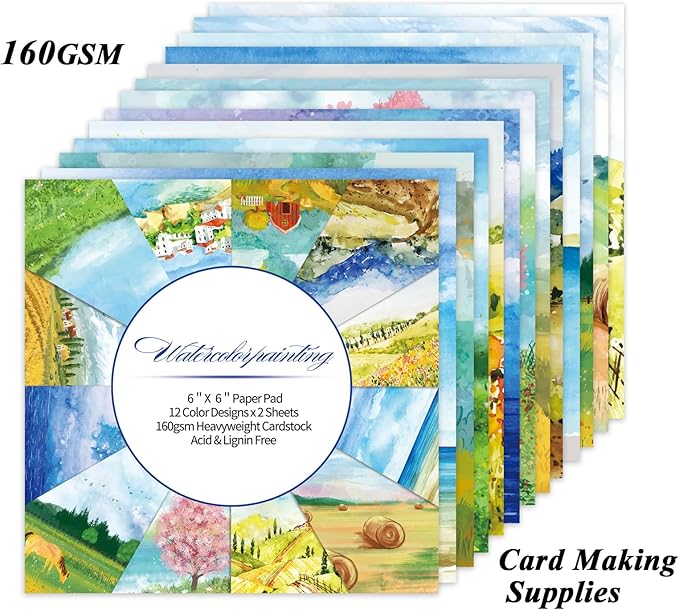 24 Sheets 12 Designs Scrapbook Paper Pad, Christmas Scrapbooking DIY Decorative - Image 3
