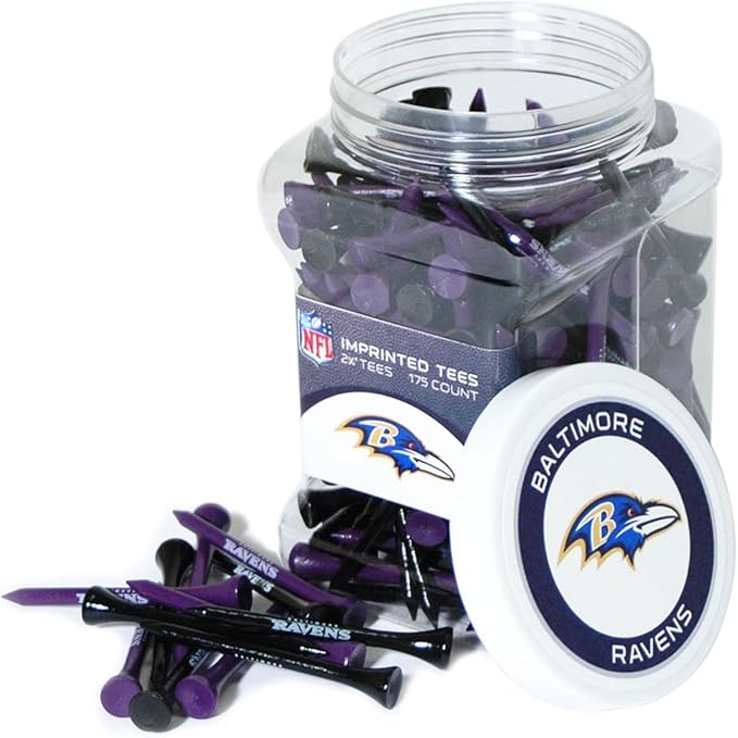 Team Golf NFL Green Bay Packers Jar Of 175 Golf Tees 2-3/4" Golf Tees, 175 Pack, Regulation Size, Multi Team Colors