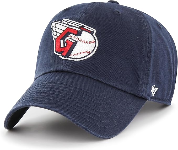 47 Brand MLB Team Color Home Primary Logo Clean Up Adjustable Baseball Cap Hat, Adult One Size Fits All