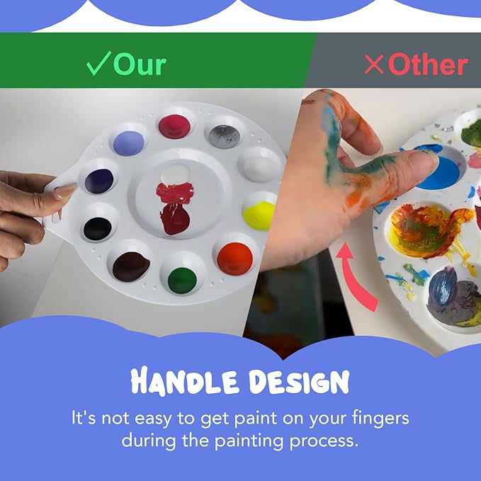 30Pcs Paint Tray Palettes, Plastic Paint Pallets - Image 4