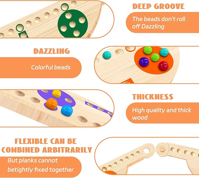 Solid Wood Marbles and Jokers Board Game: Versatile Family Entertainment - Image 6