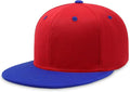 CHOK.LIDS Flat Bill Visor Classic Snapback Hat Blank Adjustable Brim High Top End Trendy Color Style Plain Tone Baseball Cap