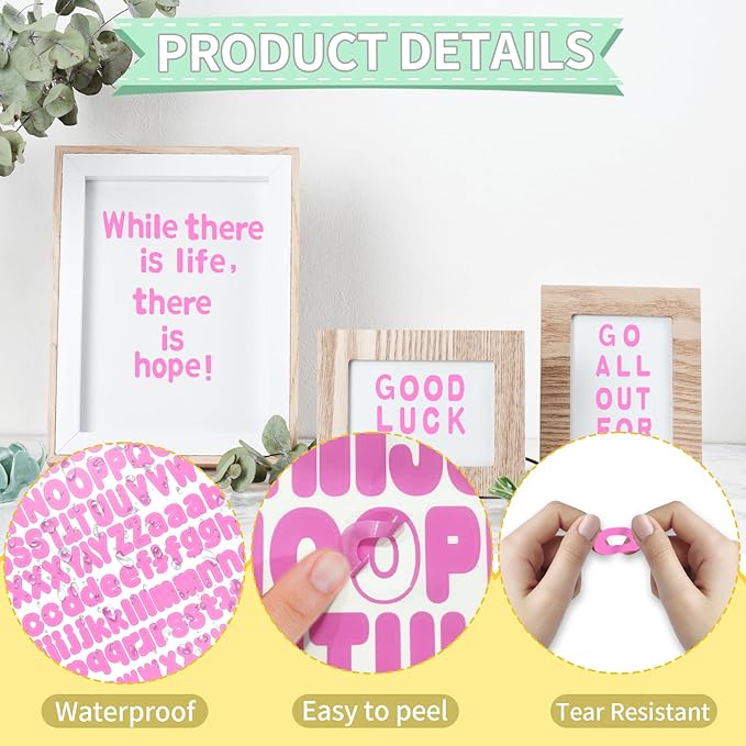 Alphabet Sticker, Self-Adhesive Vinyl Mailbox Numbers & Letters - Image 3