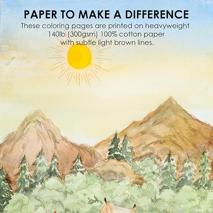 Grabie Watercolor Coloring Book, 15 Sheets A5, Watercolor Book - Image 4