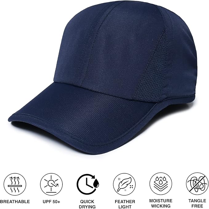 Ponyflo Women’s Ponytail Baseball Cap, Patented Active Feather-Light Hat with Open Back
