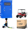 Universal Golf Cart Voltage Reducer DC Converter 36V or 48V to 12V 30 A 360W for EZGO Club Car Yamaha Golf Carts, with Power Cables