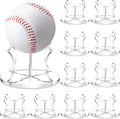 Mudder 12 Pack Baseball Display Stand, Acrylic Ball Display Holder Transparent Sports Balls Stand Holder Rack for Baseball, Golf Balls, Tennis Ball, Softball, Home Office Collection